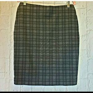 JULES & LEOPOLD Pull-on Plaid Pencil Skirt Large
